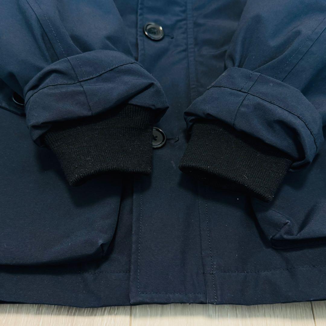 【美品】ダントン　ダウンジャケット　コート　ファー　2way　ネイビー　XS相当