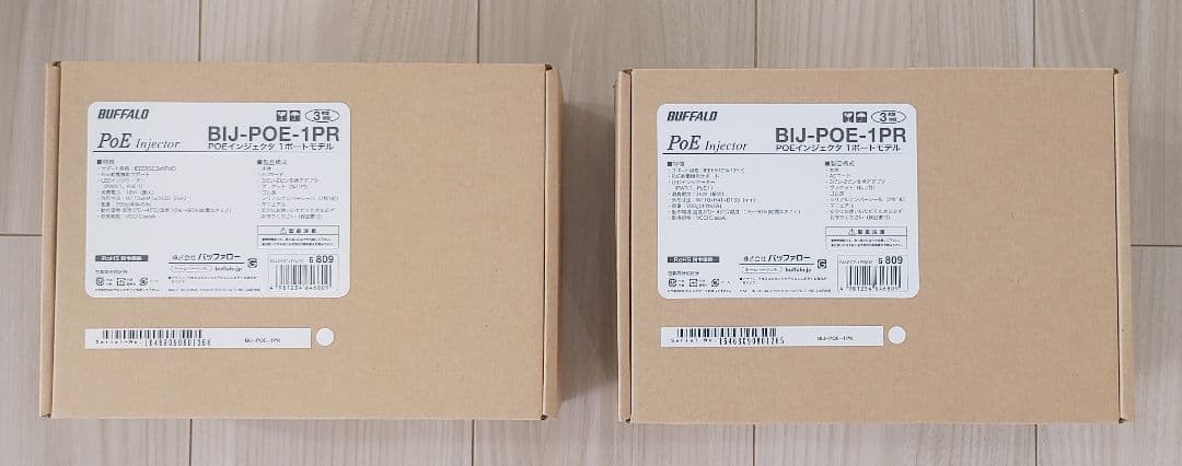 BUFFALO PoEインジェクタ BIJ-POE-1P2G　他