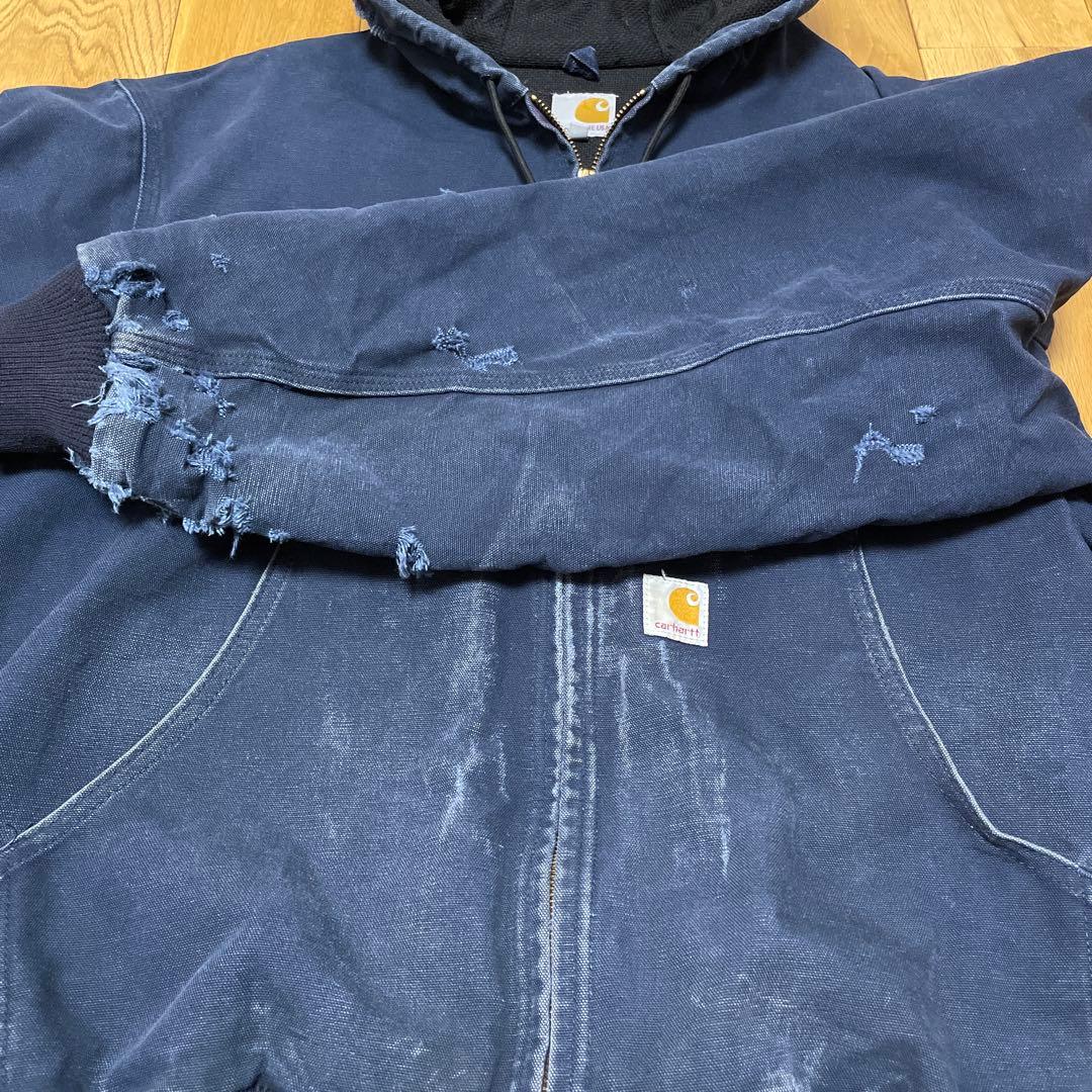 ボロ 雰囲気良 フェード USA製 カーハート アクティブジャケット