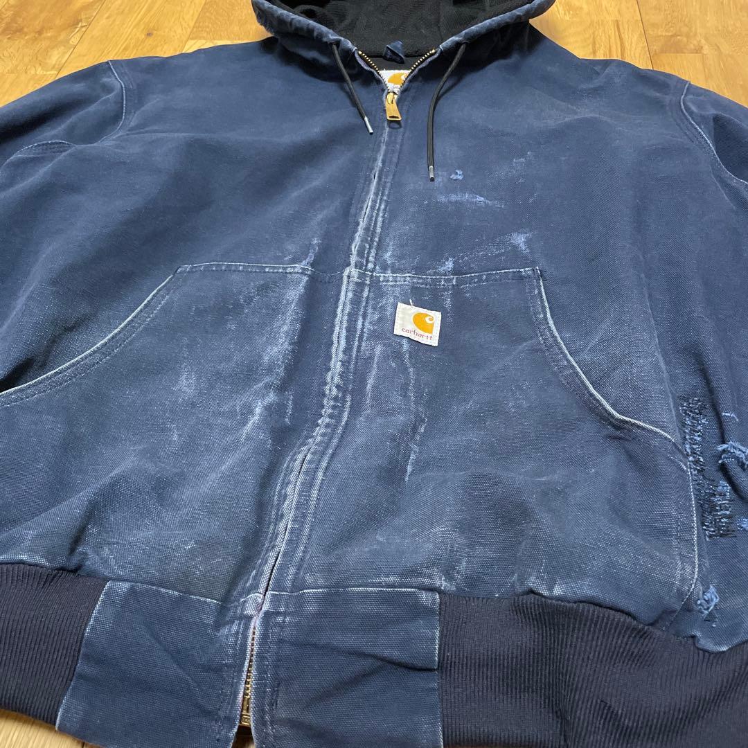 ボロ 雰囲気良 フェード USA製 カーハート アクティブジャケット