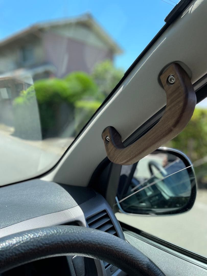 ハイエース用アシストグリップ(ホワイトオーク)Ａピラー2個セット