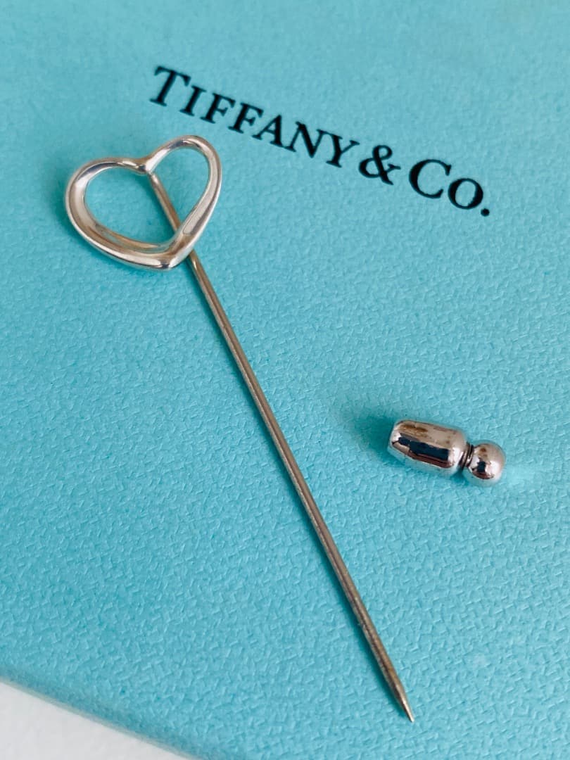 ティファニー　オープンハート　ピンブローチ　９２５　希少　TIFFANY