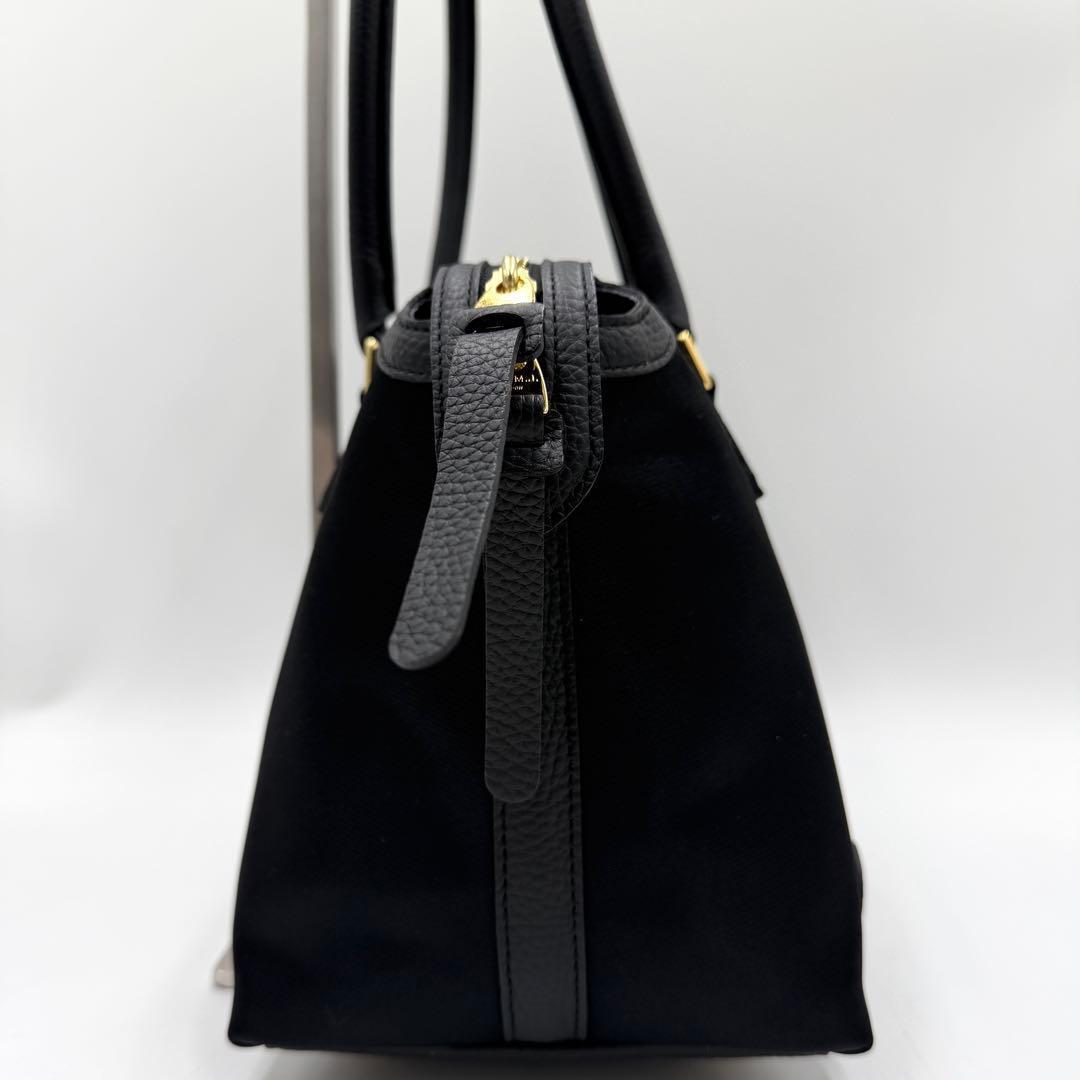 【極美品】ADMJ ナイロンリュクスマーキスボストン ロゴ 現行品 ブラック