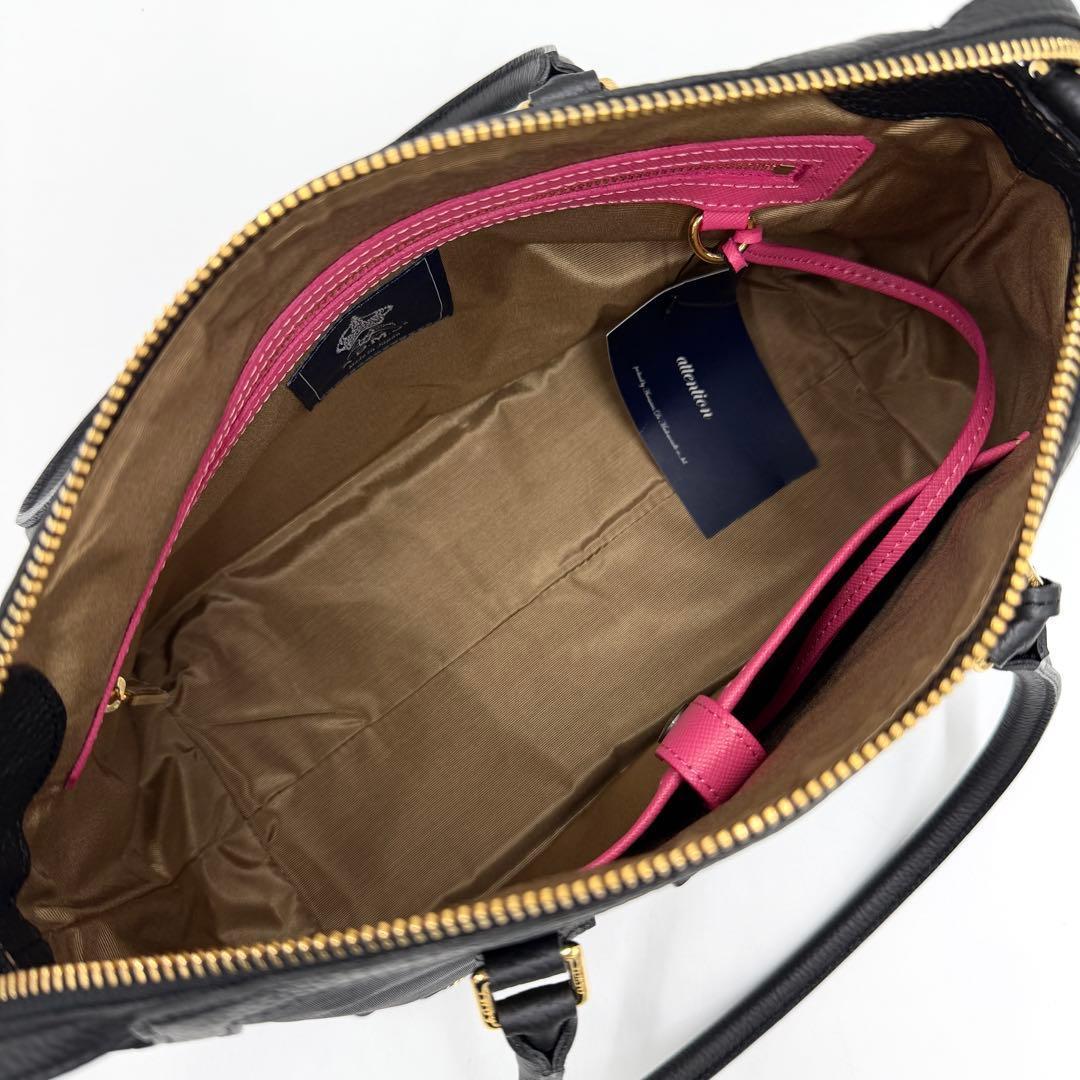 【極美品】ADMJ ナイロンリュクスマーキスボストン ロゴ 現行品 ブラック