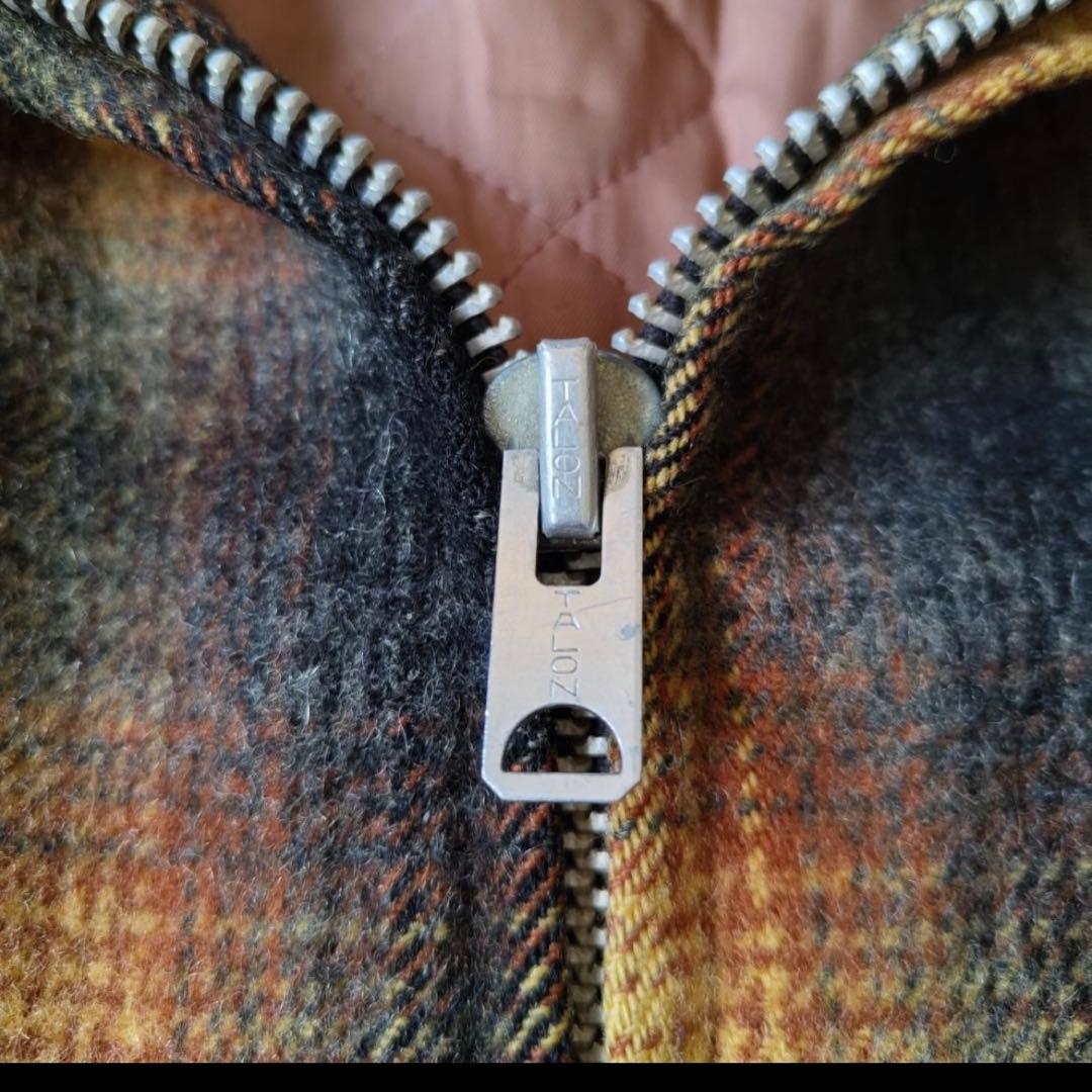 50s 60s オンブレ チェック ウールジャケット CPOジャケット