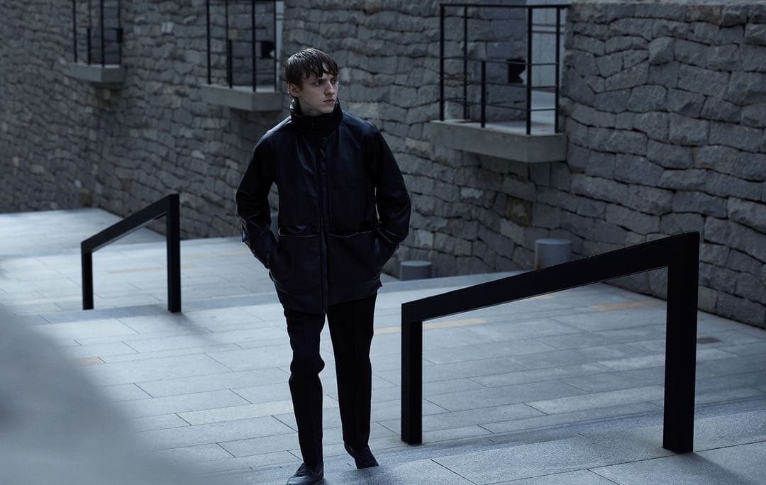 新品　定価14.3万円　ESTNATION / ラムレザーシェルパーカー