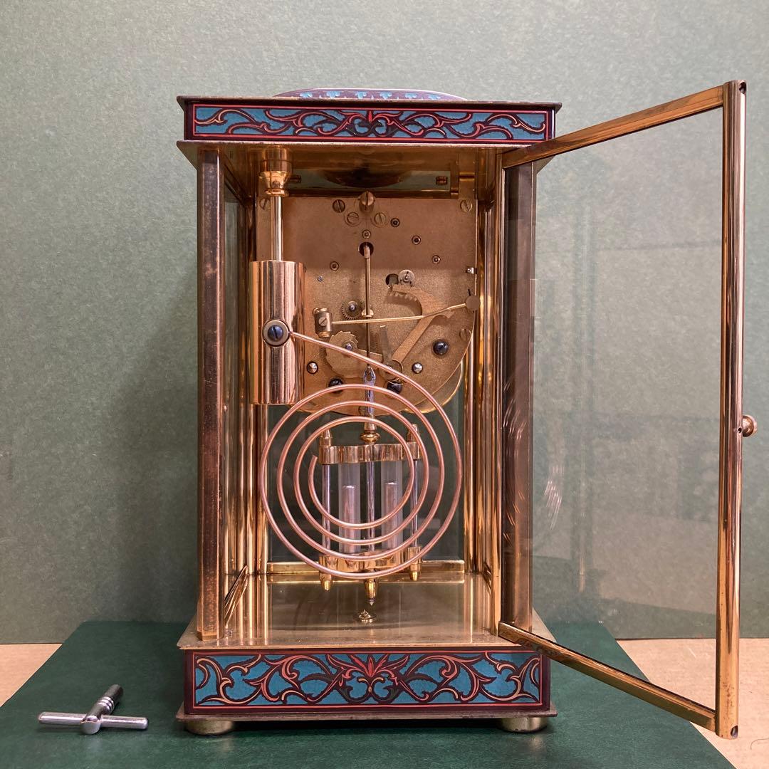 アンティーク レトロ 振り子時計 ゼンマイ式時計置時計 真鍮ゴールド