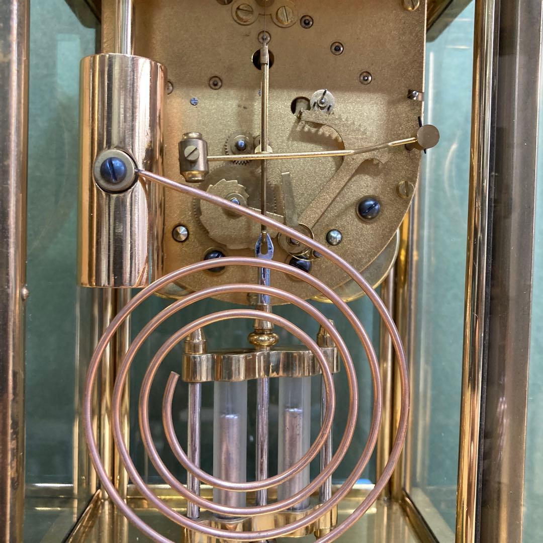 アンティーク レトロ 振り子時計 ゼンマイ式時計置時計 真鍮ゴールド