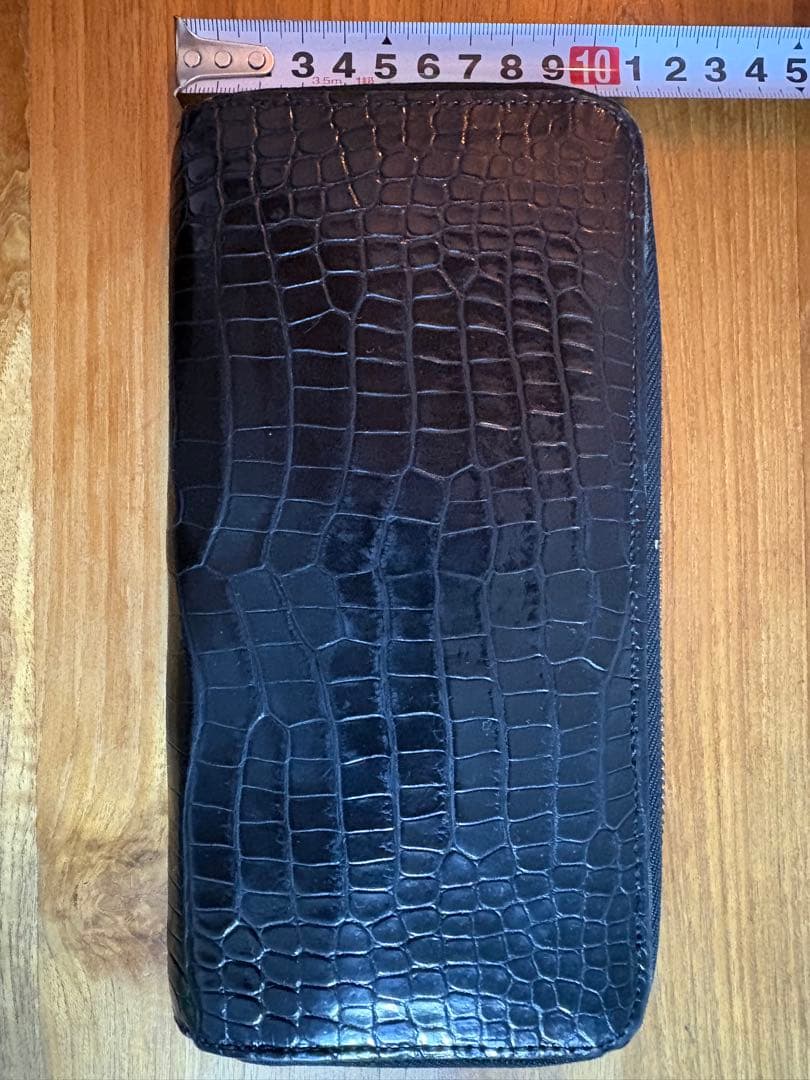 翠　GAUDIE ガウディ クロコダイル 長財布 ブラック 付属品あり