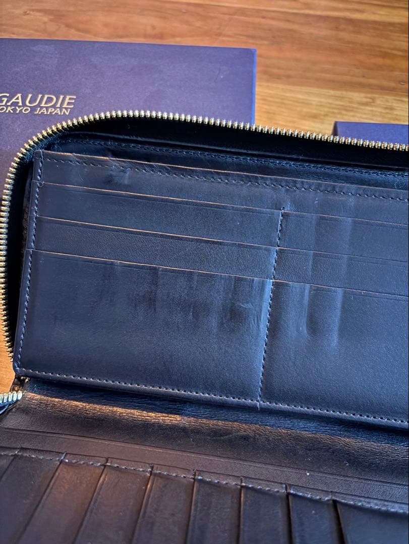 翠　GAUDIE ガウディ クロコダイル 長財布 ブラック 付属品あり