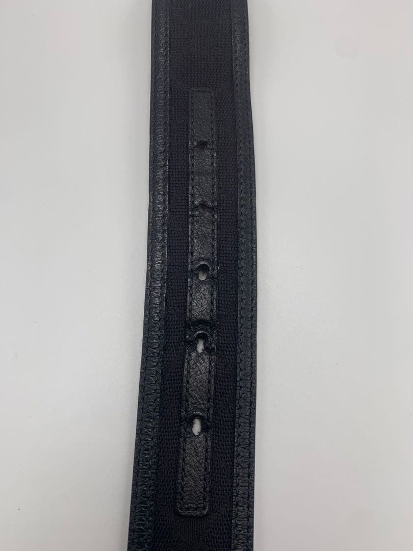 GUCCI グッチ インターロッキングG ベルト GGキャンバス レザー