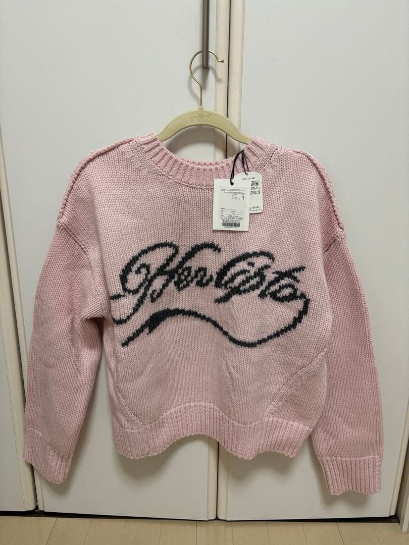トップス herlipto Loved one Logo Jacquard Knit