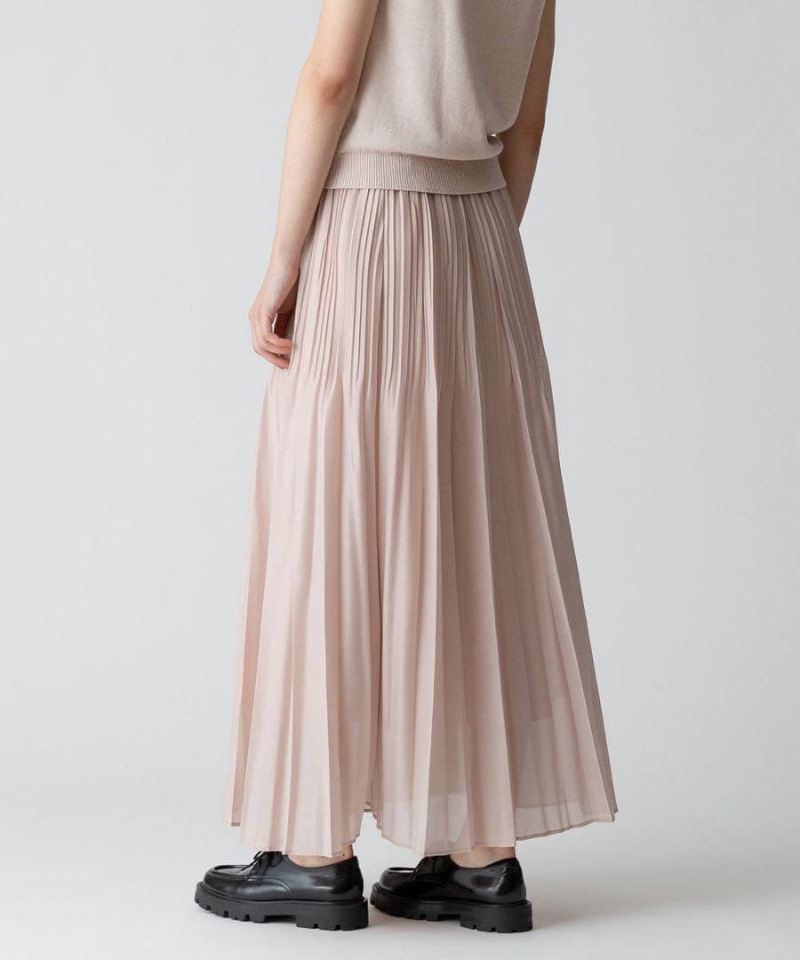 アルアバイル　オーガンジーフェードプリーツスカート　ピンク　ルルウィルビー