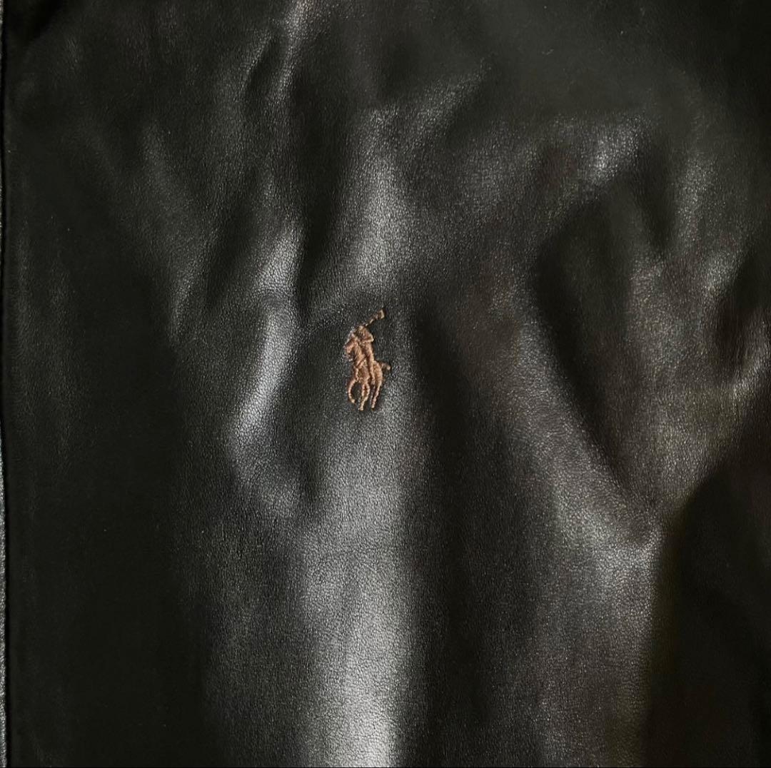 極希少モデル ポロラルフローレン レザージャケット Lサイズ ジップアップ