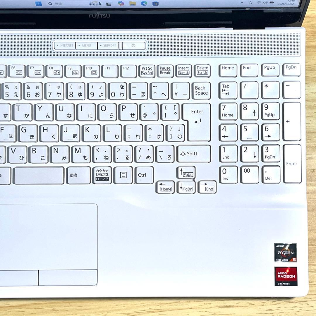 富士通 LIFEBOOK/Ryzen5 5500U/16GB/SSD512GB