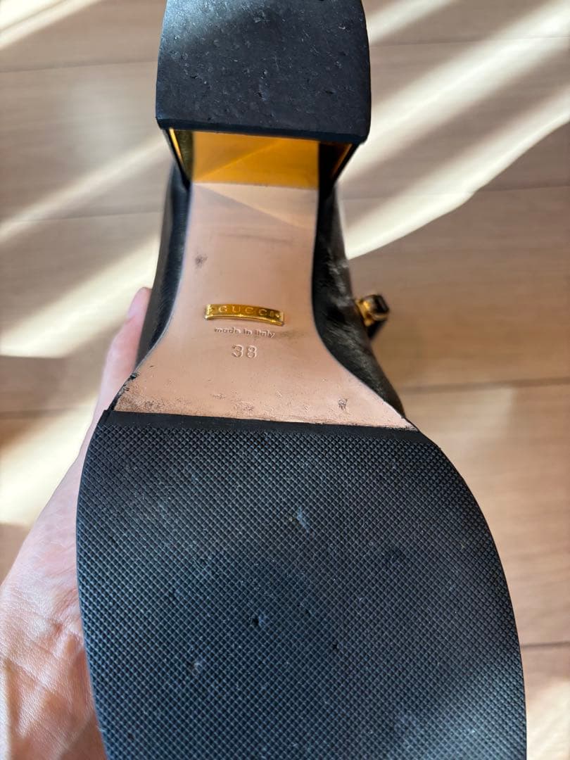 【最終価格】GUCCI ホースビット ブロックヒールショートブーツ 38