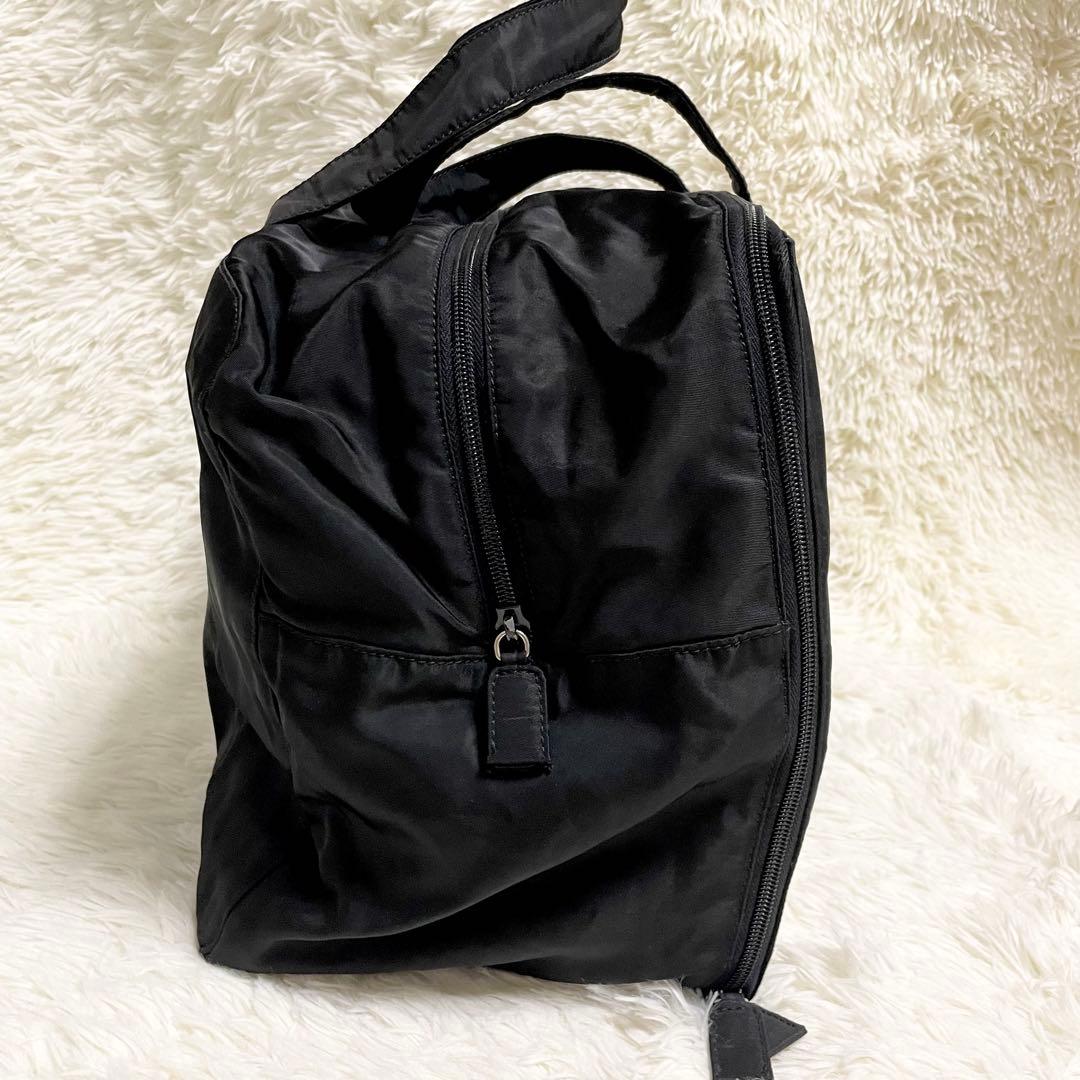 極美品 大容量 PRADA プラダ　ハンドバッグ トート　ボストン　三角ロゴ