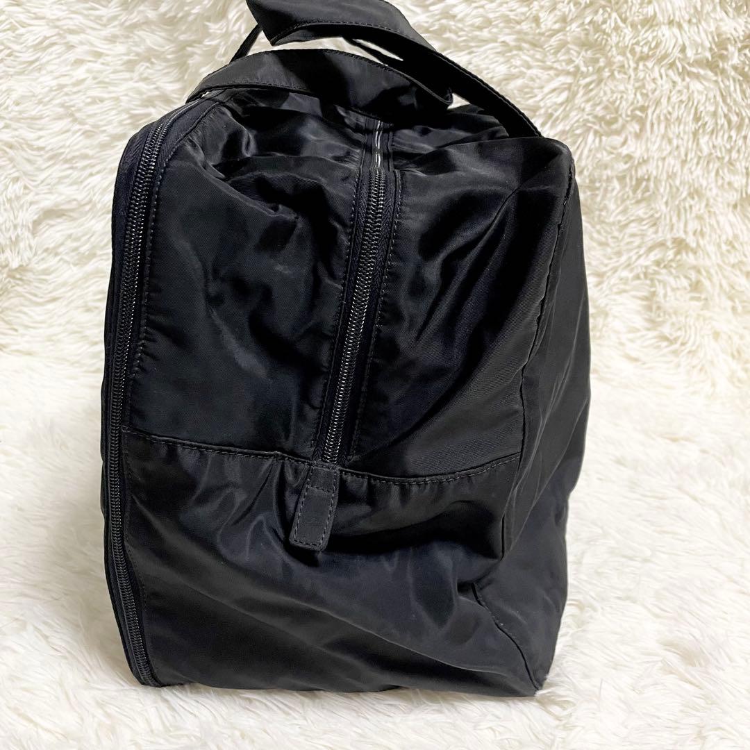 極美品 大容量 PRADA プラダ　ハンドバッグ トート　ボストン　三角ロゴ