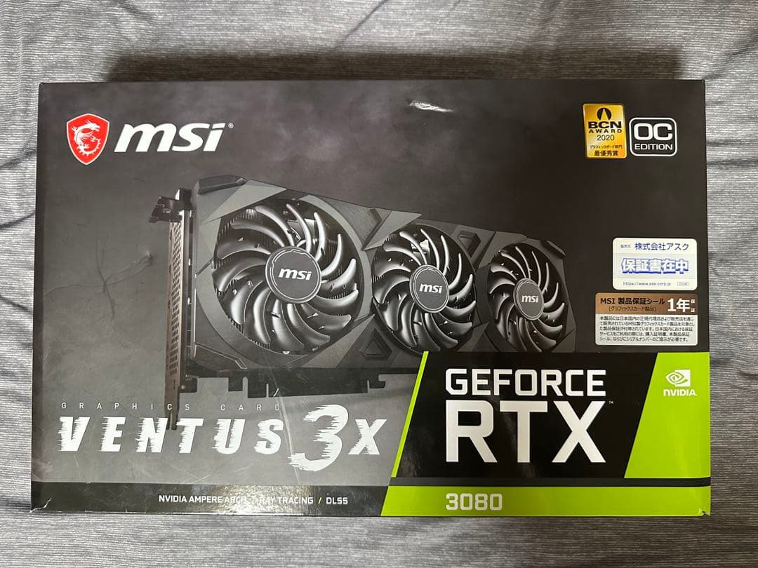 グラフィックボード・グラボ・ビデオカード MSI GeForce RTX 3080 Ventus 3X OC