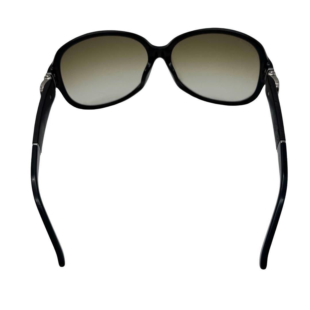 GUCCI グッチ サングラス ブラウン 銀 樹脂×レザー レディース メンズ