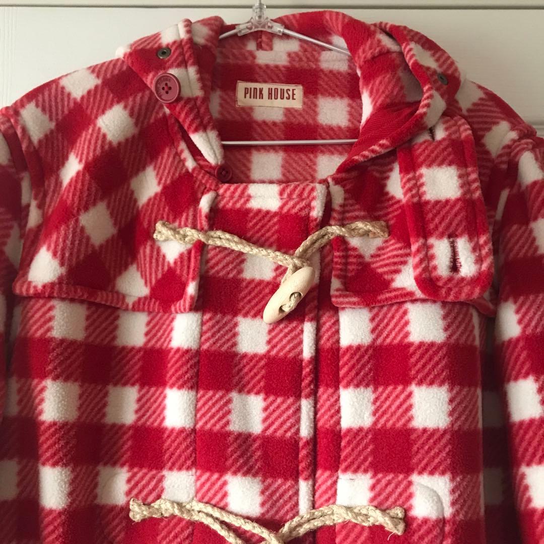 し*じ様 ピンクハウス　フリース　コート　ダッフル　ブルゾン　フード　パーカー