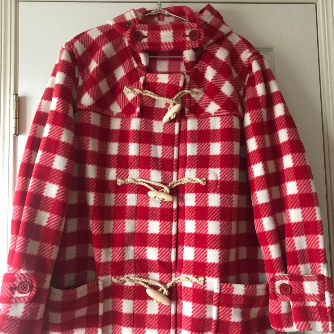 し*じ様 ピンクハウス　フリース　コート　ダッフル　ブルゾン　フード　パーカー