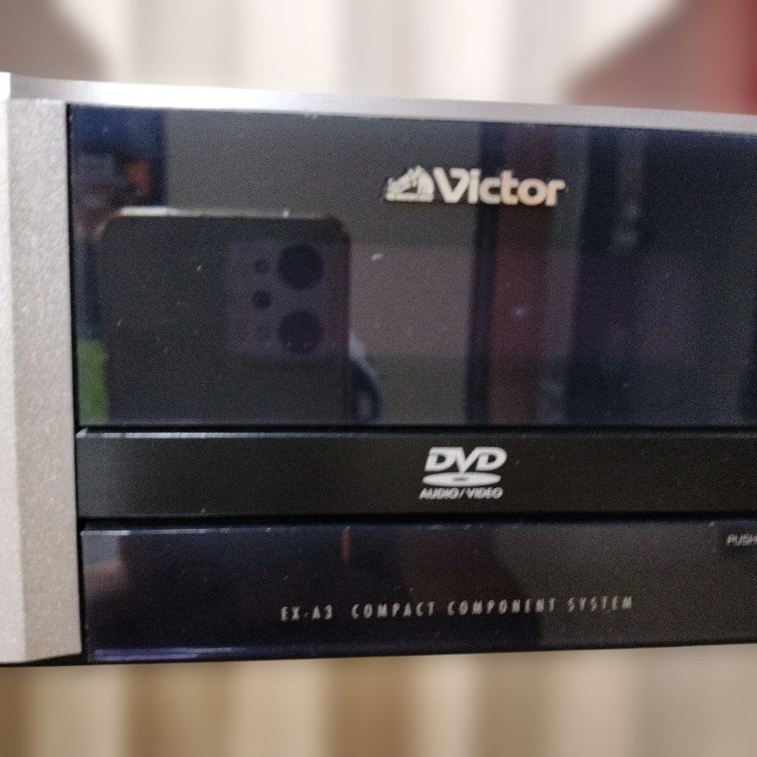 Victor DEUS ミニコンポ 40W スピーカー2台付き