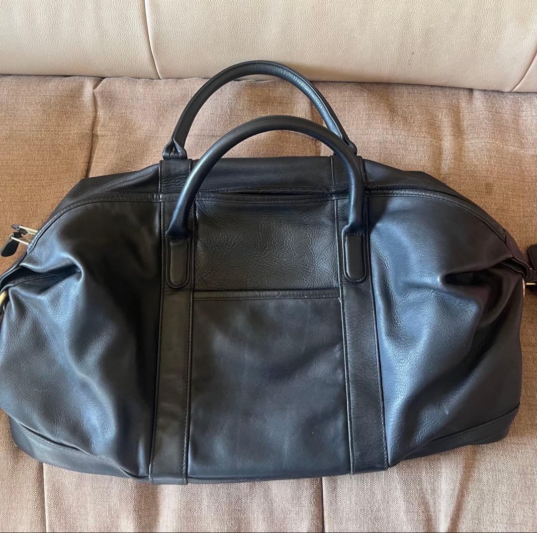 COACH ブラック ボストンバッグ コーチ オールレザー