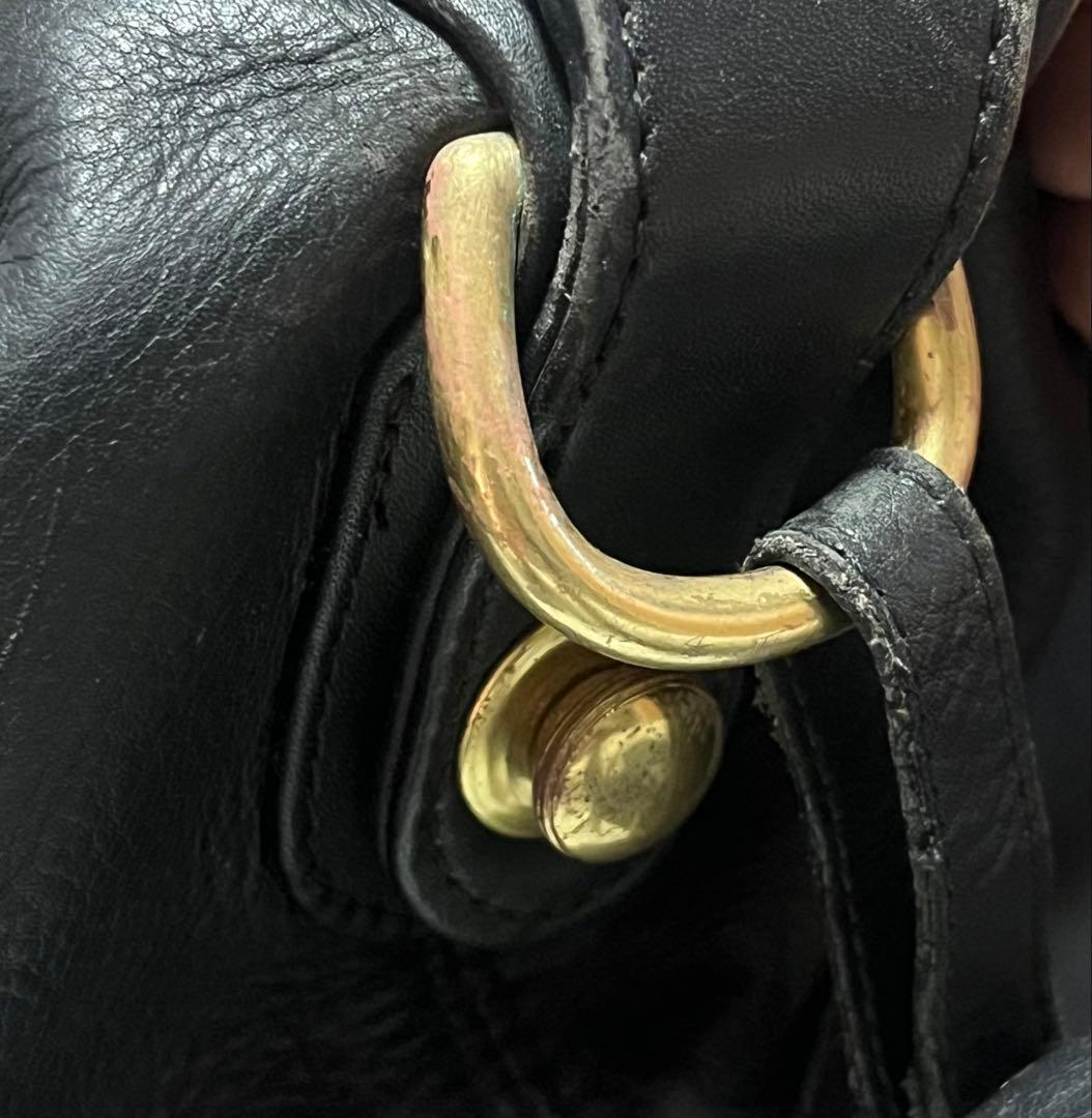 COACH ブラック ボストンバッグ コーチ オールレザー