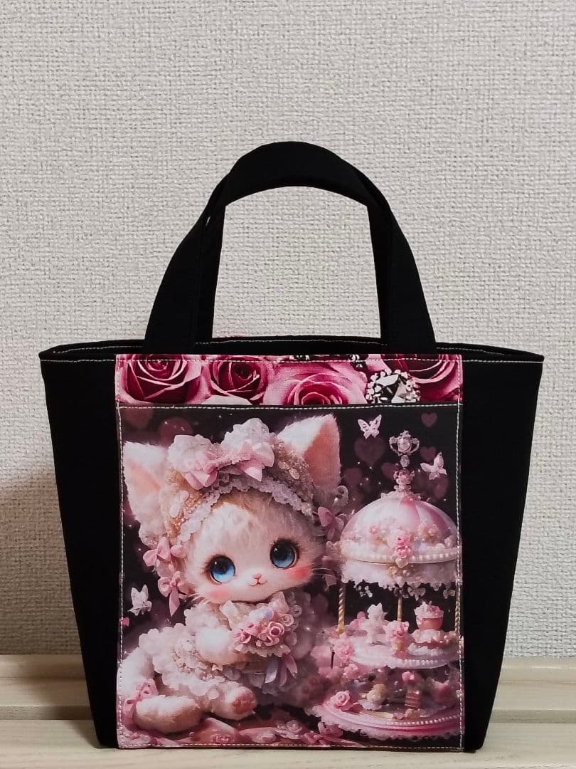 【受注制作】両面ミニトート（内側あり）3点、 両面巾着袋 （裏地あり）1点