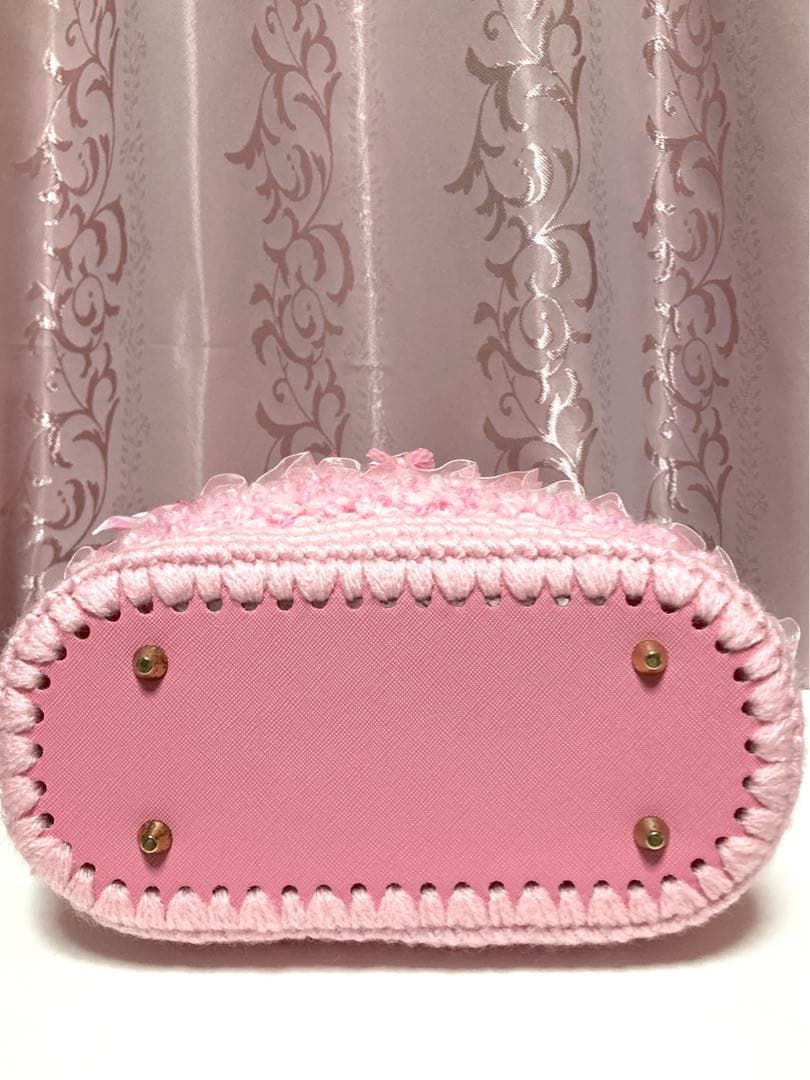 ♥️手編み♥️ハンドメイド♥️ニットバッグ♥️ピンクのバッグ♥️