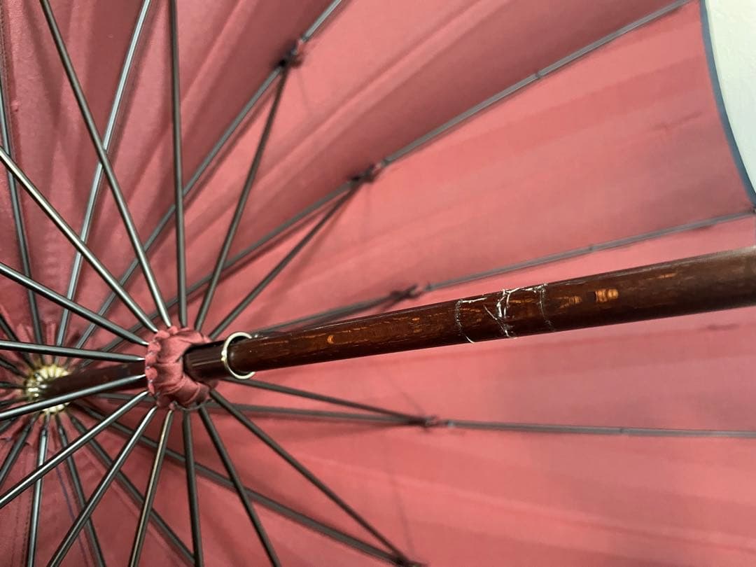 前原光榮商店　トンボ洋傘　【メンズ雨傘】シャドウ-ダークブルー×エンジ