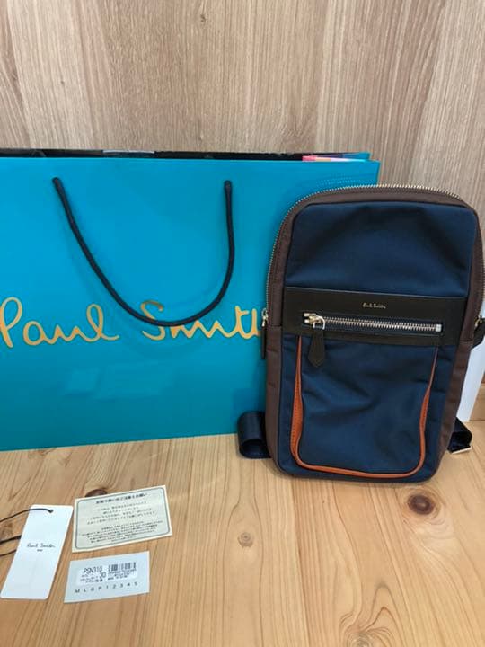 Paul Smith ボディーバッグ ネイビー オレンジ