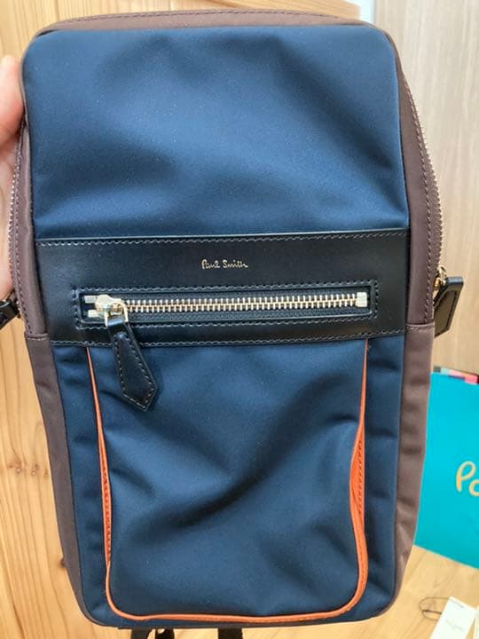 Paul Smith ボディーバッグ ネイビー オレンジ