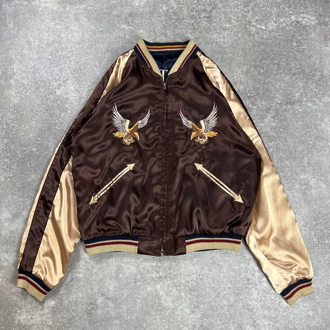 テーラー東洋 リバーシブル TT11145 鷲 日本地図 エイリアン スカジャン