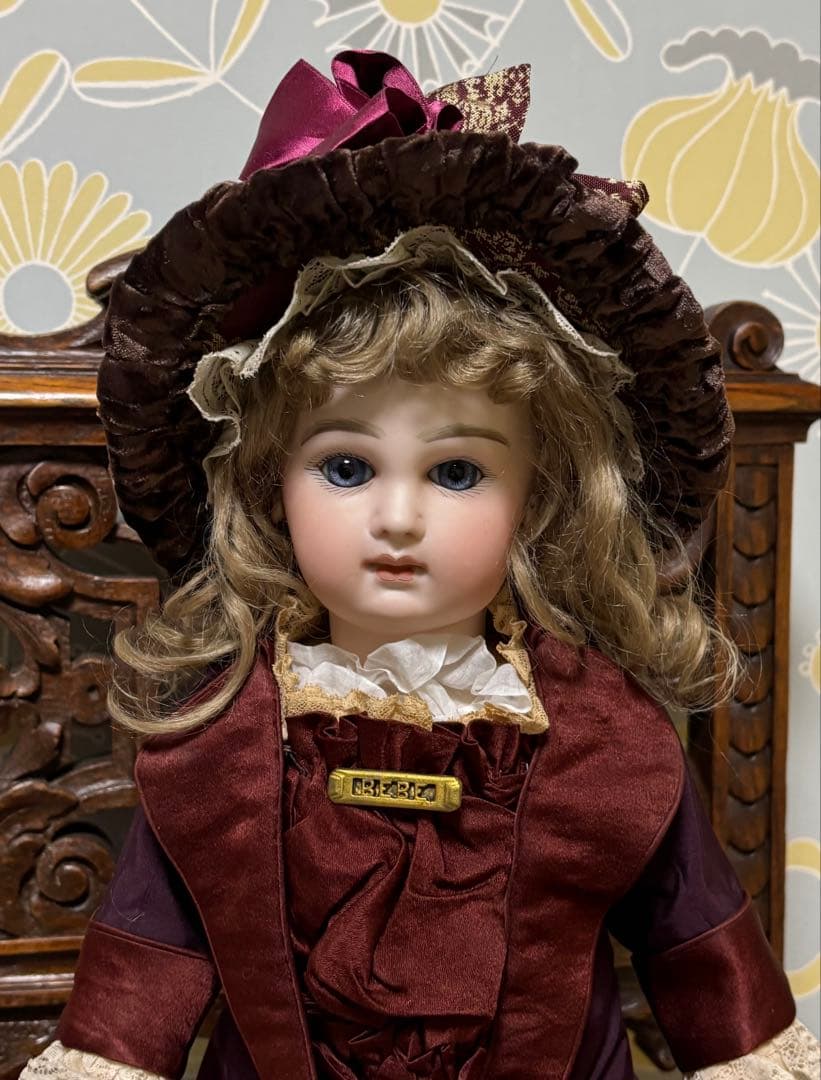 アンティークビスクドール ドレス&ボネセット