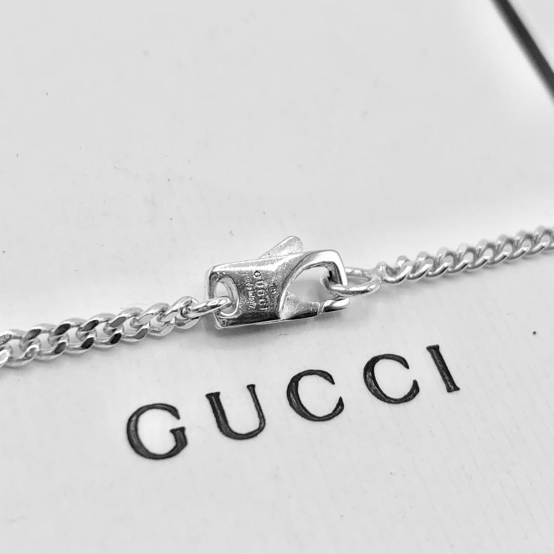 【鏡面仕上/美品】GUCCI インターロッキングG ギョーシェ　ネックレス　GG
