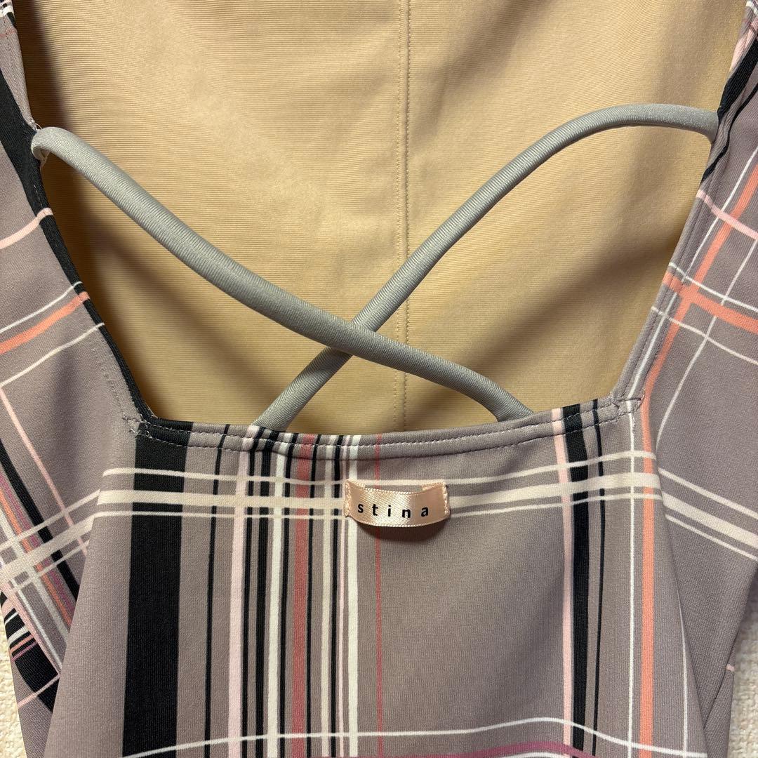 stina レオタード　チェック柄　Sサイズ
