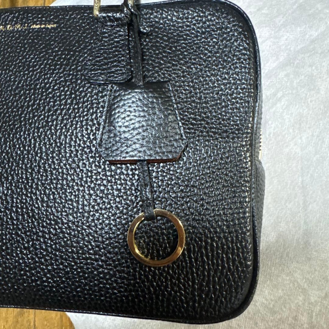 ADMJ 牛革シュリンクレザーボストンバッグ