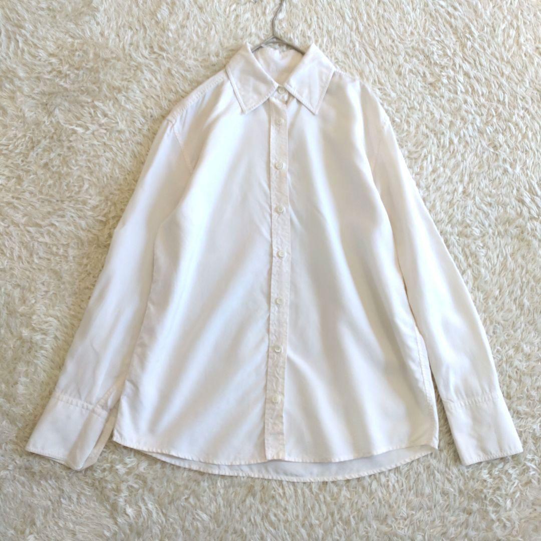 GUCCI　レギュラーカラーバックシェリーラインリボンテープシルクブラウス