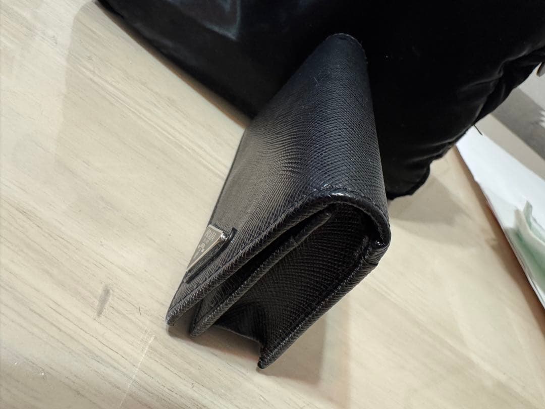 PRADA サフィアーノレザー 名刺入れ ブラック