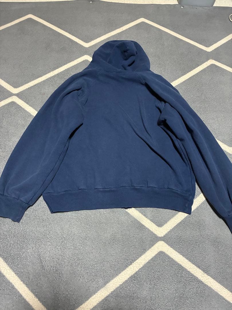 鬼フェード 80s 90s Puritan 裏サーマルジップパーカー 茄子紺