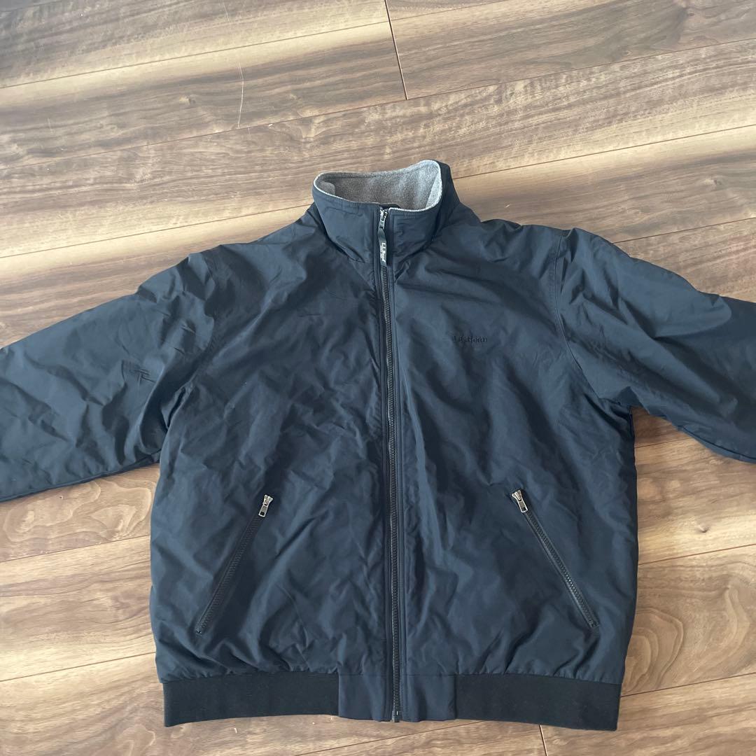 ＬＬBean 黒　ウォームアップジャケット　スタンドカラー