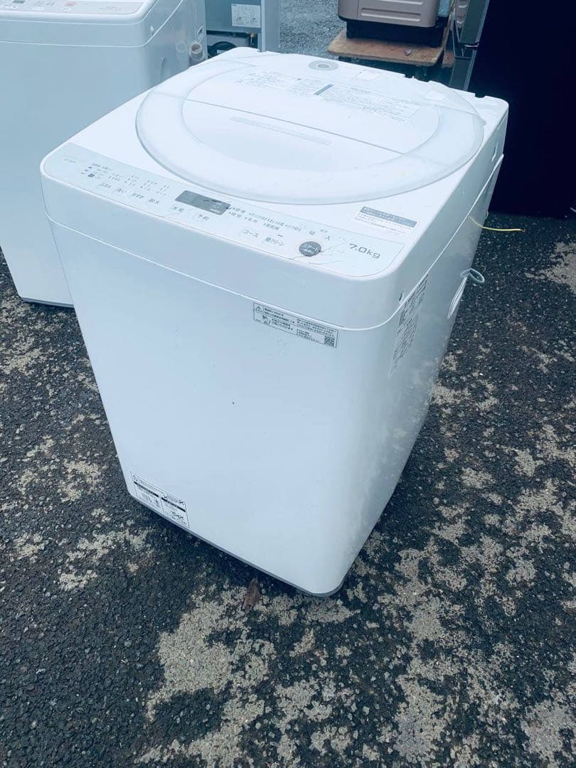 ①✅SHARP 電気洗濯機✅送料設置無料 ✅ES-GE7F-W✅