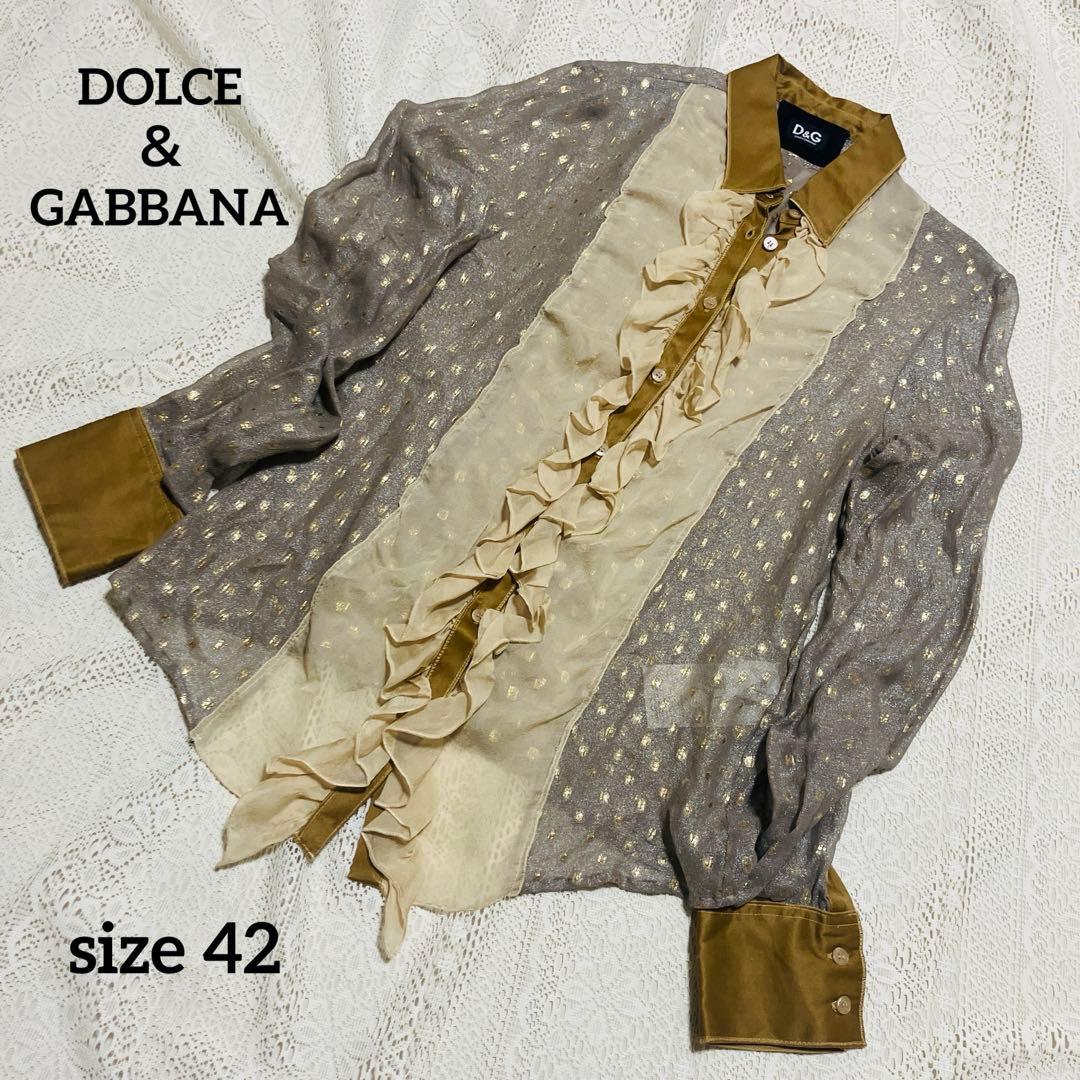 ドルチェ＆ガッバーナ（DOLCE＆GABBANA）シルクシフォンブラウス