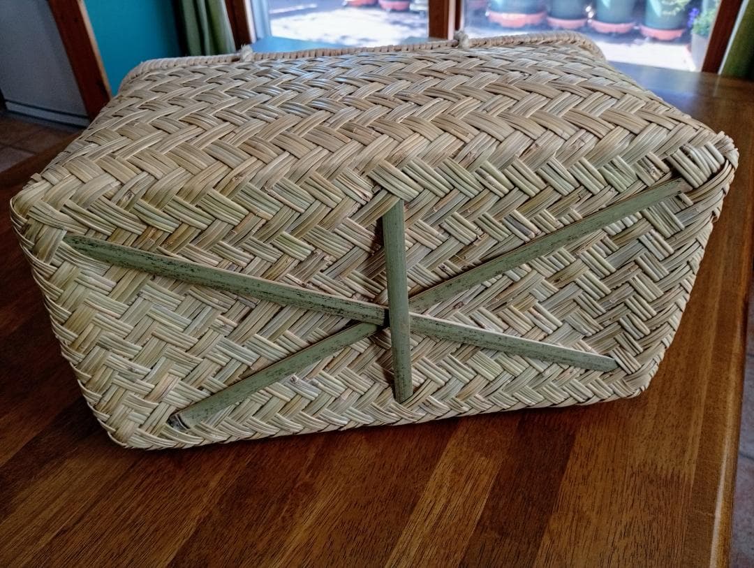 鳥越スズ竹細工【市場かご】大サイズ：岩手県二戸職人の手作り工芸品