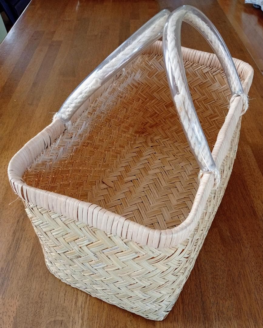 鳥越スズ竹細工【市場かご】大サイズ：岩手県二戸職人の手作り工芸品