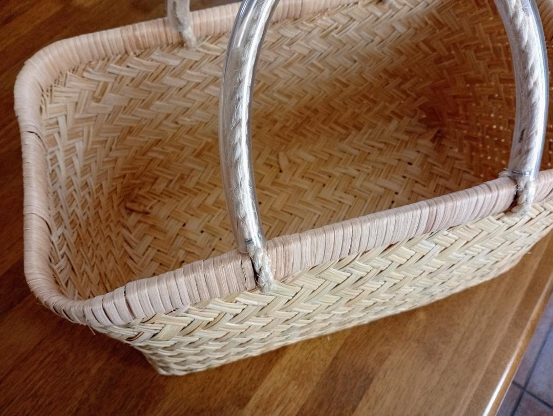 鳥越スズ竹細工【市場かご】大サイズ：岩手県二戸職人の手作り工芸品