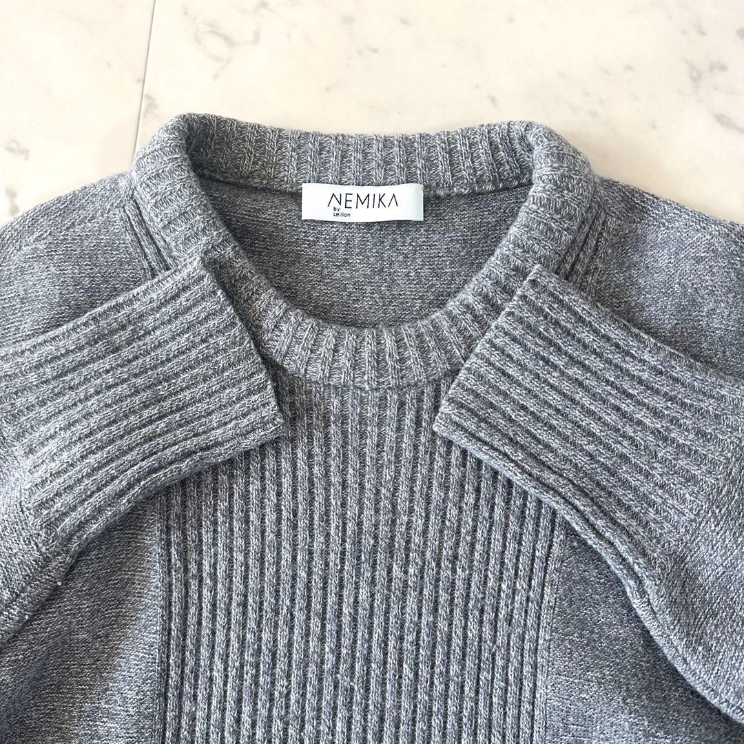 極美品♪ネミカ ロングニットワンピース クルーネック ゆったり レリアン