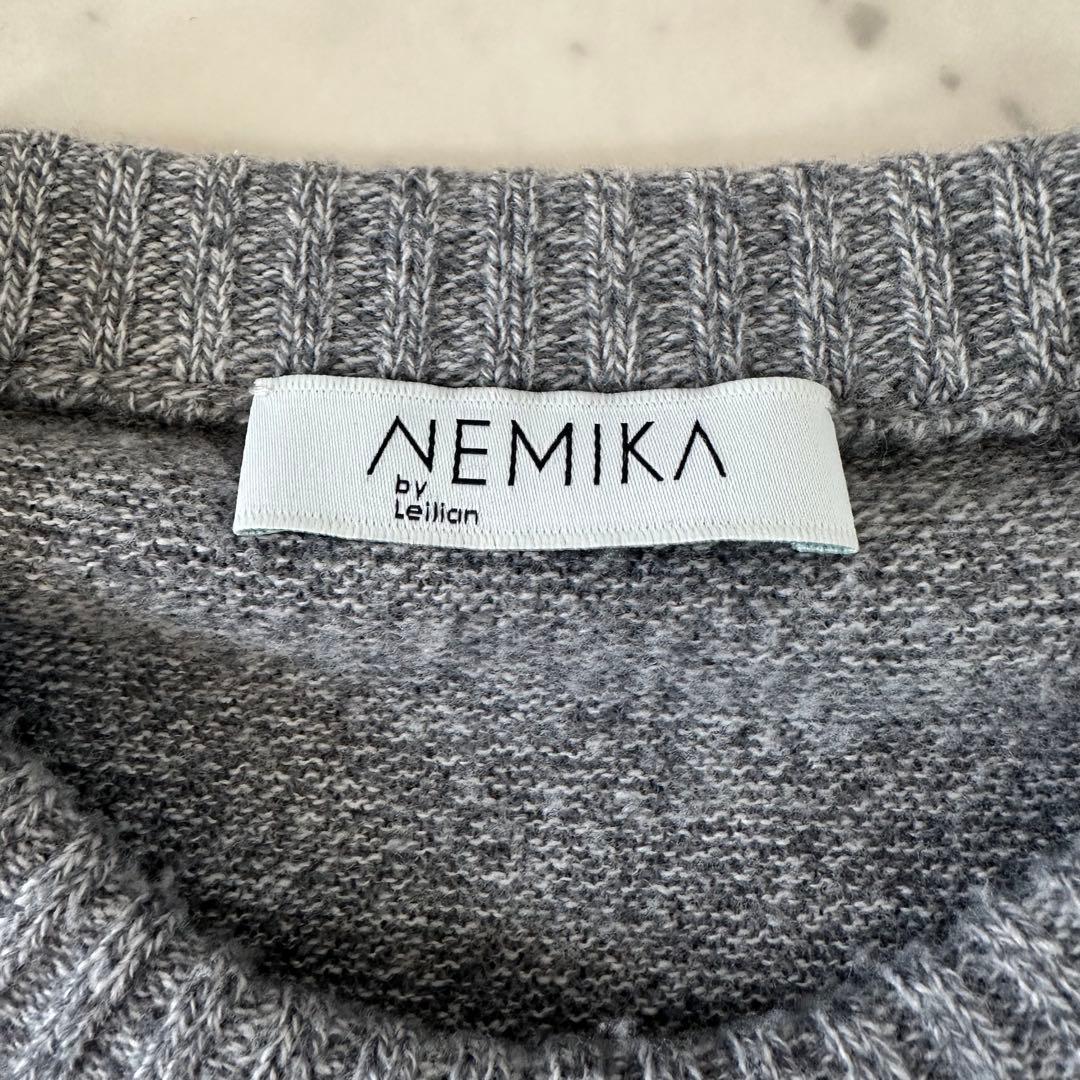 極美品♪ネミカ ロングニットワンピース クルーネック ゆったり レリアン